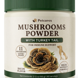 11 Mushroom Powder for Dogs and Cats – Turkey Tail, Lion’s Mane, Shiitake and Reishi – Daily Pet Wellness Supplement