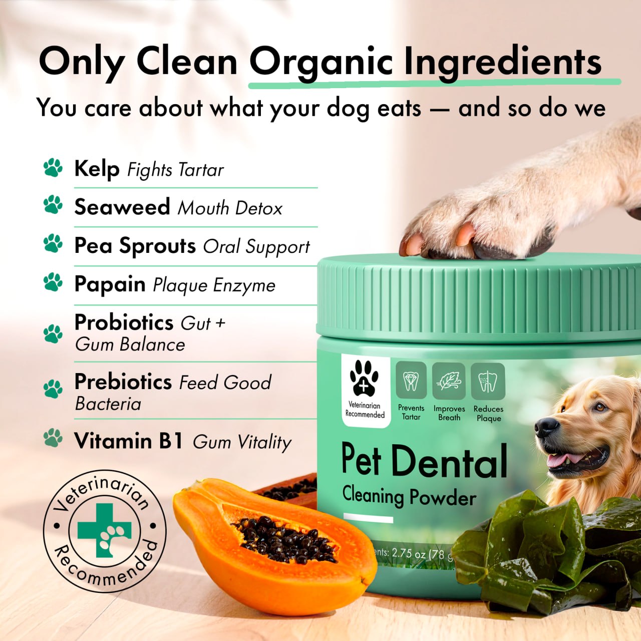 Dog Dental Powder – Daily Oral Care Powder for Dogs of All Breeds and Sizes – Easy-to-Use Pet Supplement – Duck Flavor - Image 3