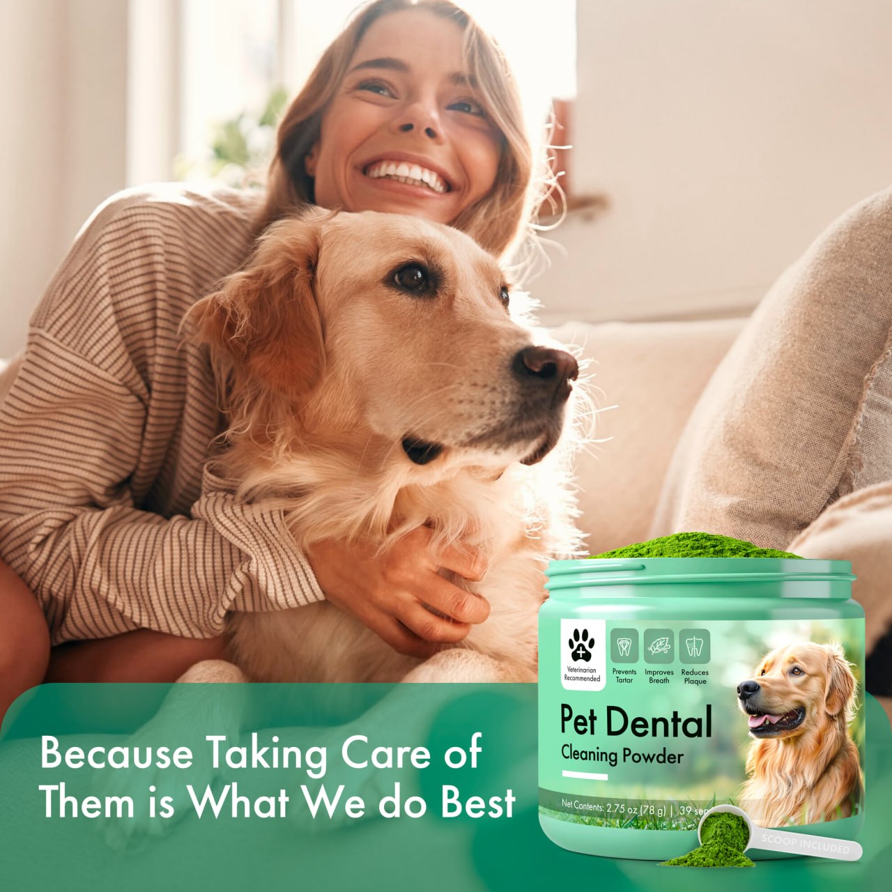 Dog Dental Powder – Daily Oral Care Powder for Dogs of All Breeds and Sizes – Easy-to-Use Pet Supplement – Duck Flavor - Image 5